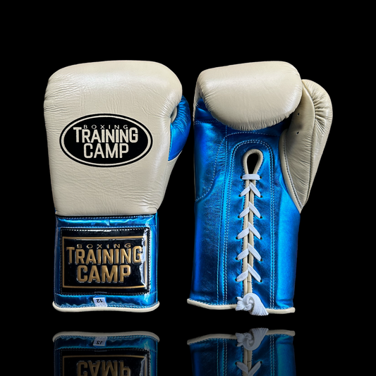 "Beach Brown/Blue" Pro-One - Sparring/Training Glove (LACE UP)