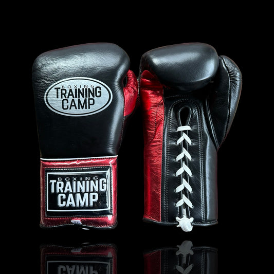 "Black/Red" Pro-One - Sparring/Training Glove (LACE UP)