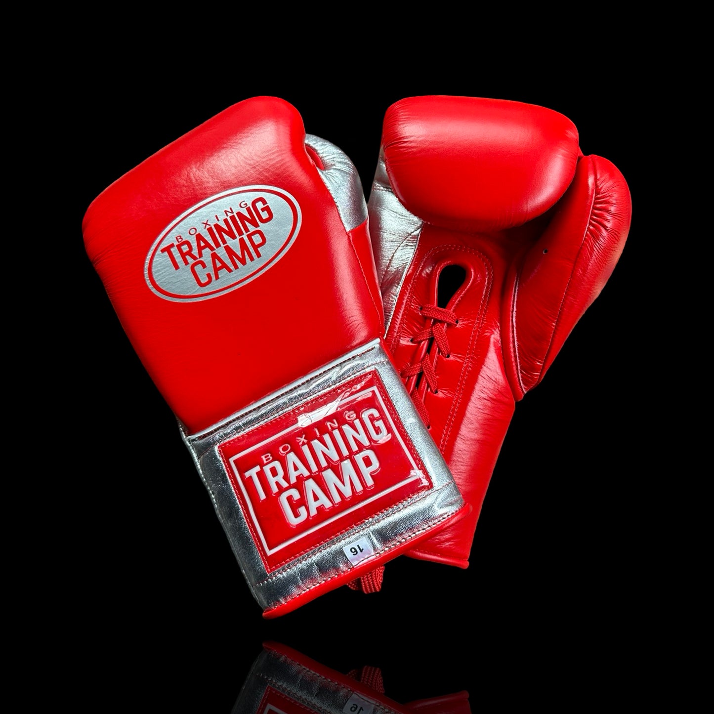 "Red/Silver" Pro-One - Sparring/Training Glove (LACE UP)