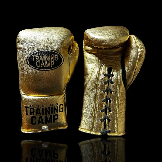 “CHAMPIONSHIP GOLD” HorsePower - Horse Hair Punchers Fight Gloves [10oz] (LACE UP)