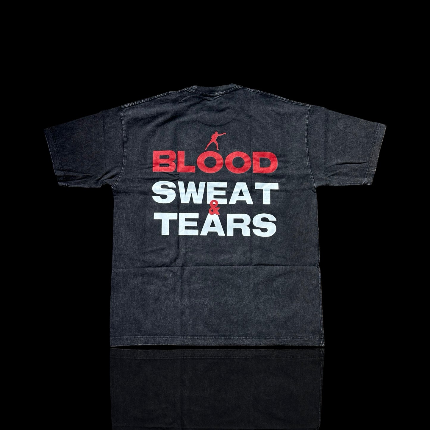 Washed Black "Blood,Sweat,& Tears" - Premium Boxing T-Shirt