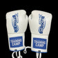 "White/Blue" StrikerSeries Sparring Gloves (Lace Up) 16oz