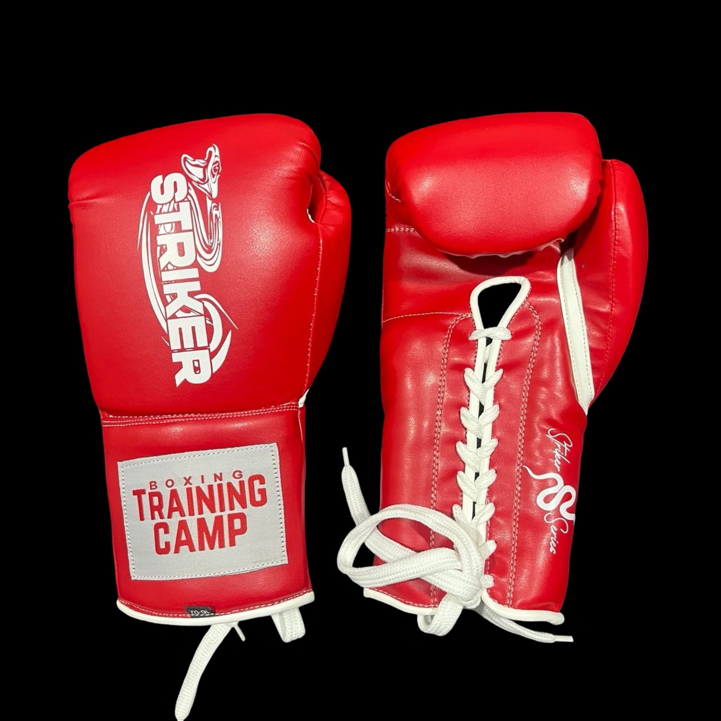 "Red/White" StrikerSeries Sparring Gloves (Lace Up) 16oz