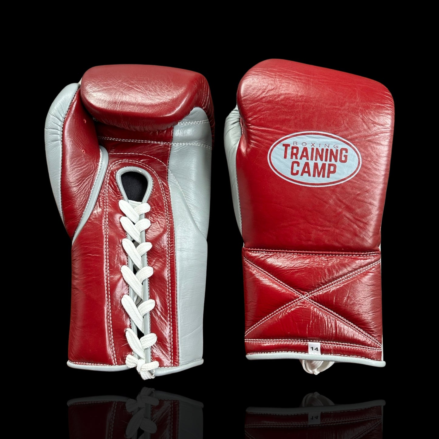 "Maroon/Grey" ProOne Sparring Glove (Lace Up)