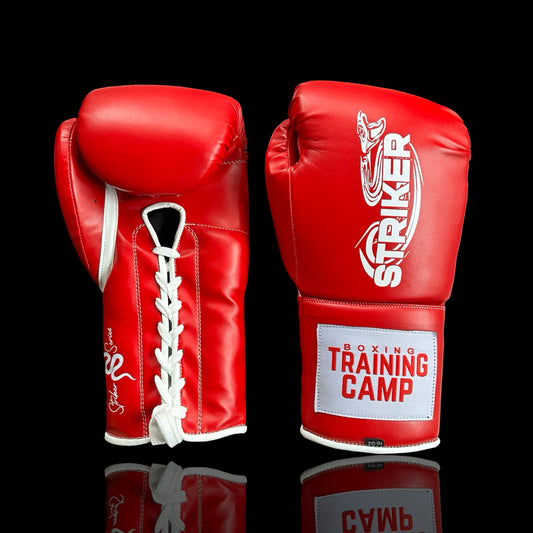 "Red/White" StrikerSeries Sparring Gloves (Lace Up) 16oz