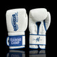 "White/Blue" StrikerSeries Training Gloves (Velcro)