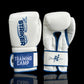 "White/Blue" StrikerSeries Training Gloves (Velcro)