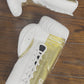 MX1 "WHITE/GOLD" Sparring/Training Gloves [Lace Up]