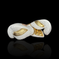 MX1 "WHITE/GOLD" Sparring/Training Gloves [Lace Up]