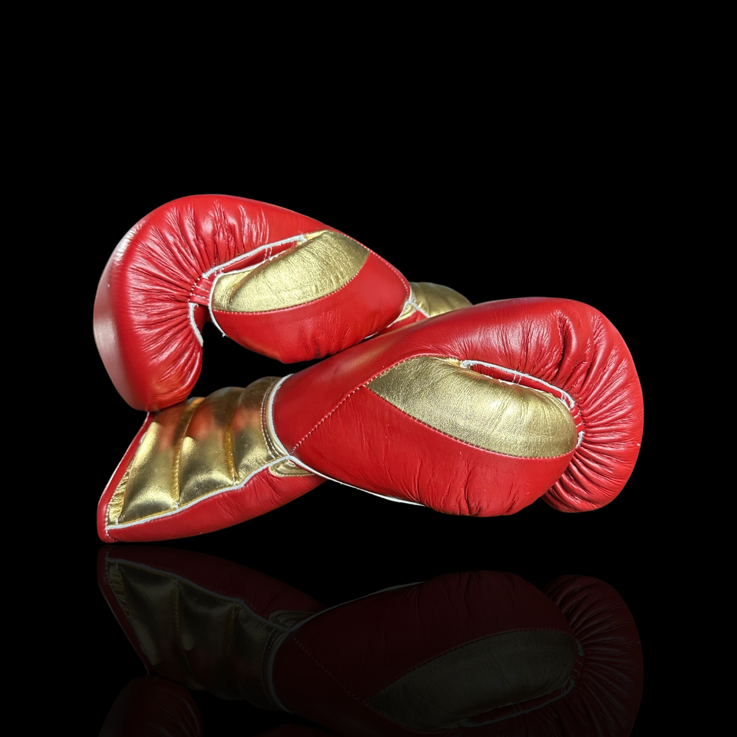 MX1 "RED/GOLD" Sparring/Training Gloves [Lace Up]